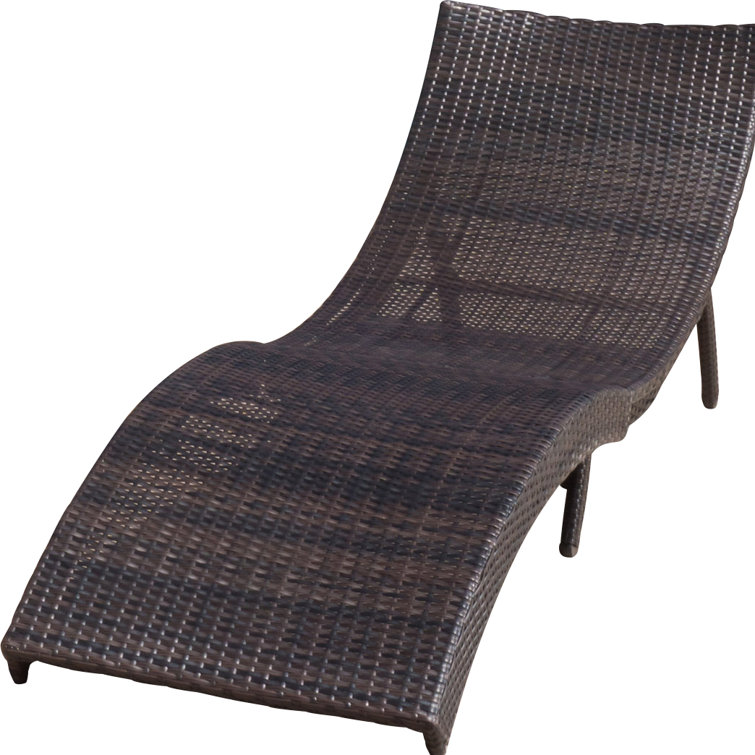 Orren Ellis Worcester All Weather Wicker Chaise Lounge Set with Table